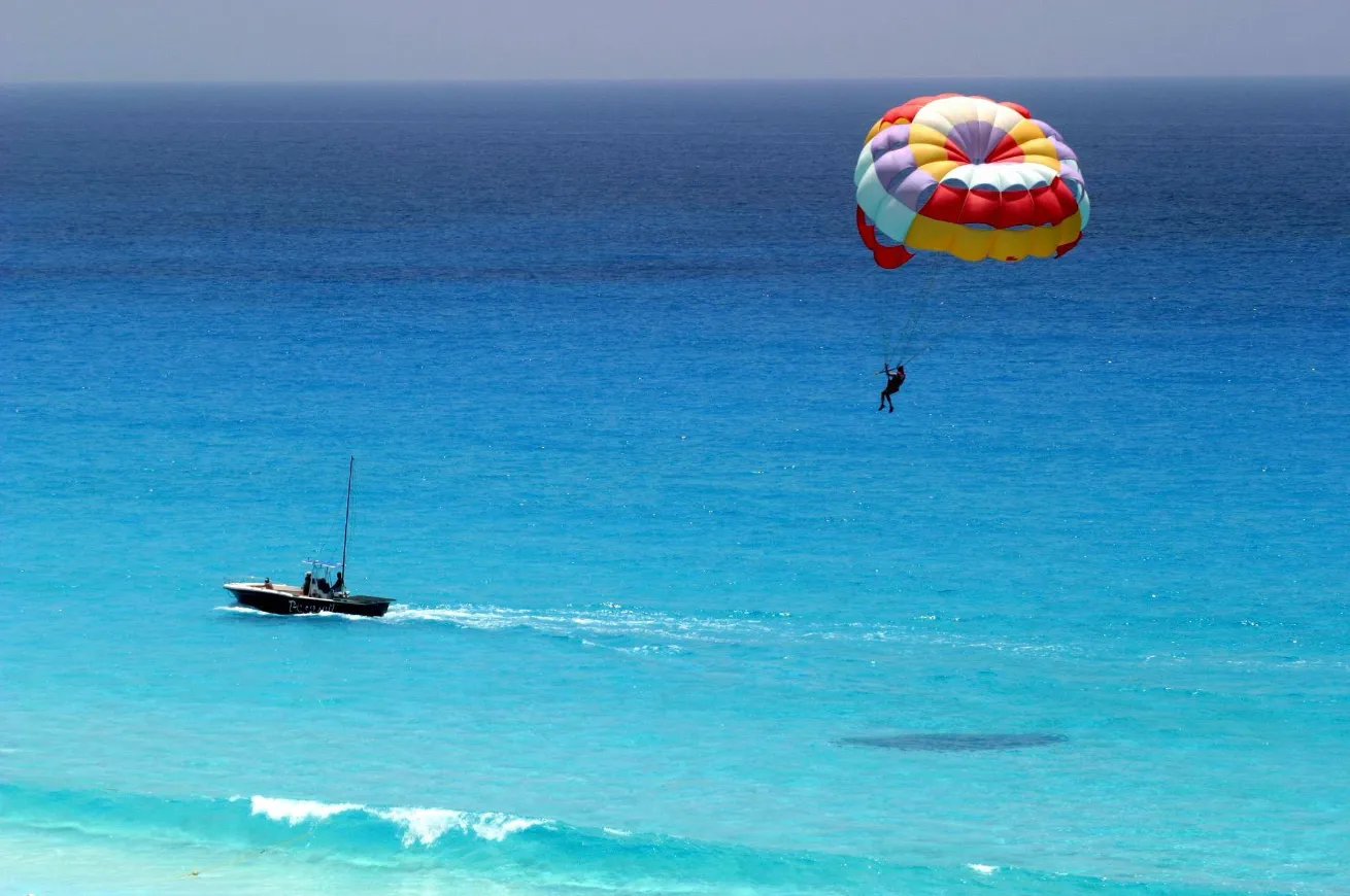 Activité parachute ascensionnel dans le golfe de Saint-Tropez